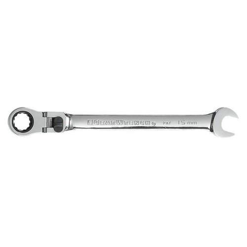 GEARWRENCH XL Locking Flex Head Ratcheting Combination Wrench 15mm, 12 Point- 85615