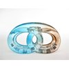 Generic Clear transparent blue and brown infinity knot hair claw clip