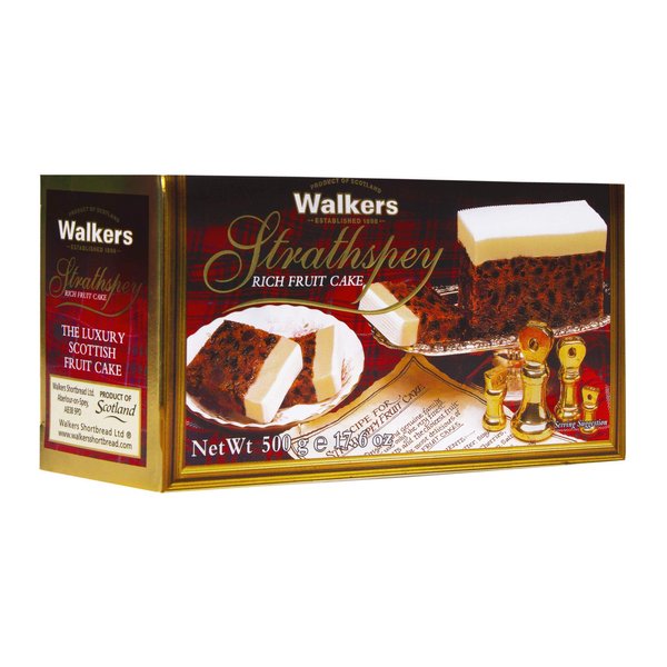 Walker's Shortbread Strathspey Rich Holiday Fruit Cake, Luxury Holiday Treat, 17.6 Oz Box