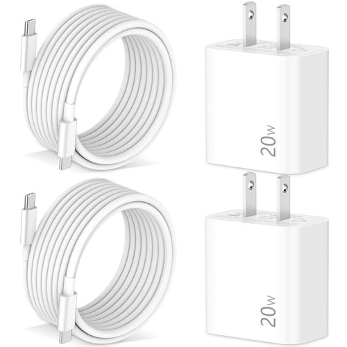 Pixel 9/8/7/6/5/4 Fast Charger, 2Pack 20W USB C Charging Block + 6FT USB C Cable Cord for Google Pixel 8/9 Pro/7/7a, 6a/6/Pro, 5/4/3/XL, Phone 15, Galaxy, Android Phones