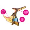 Build Your Own Moving Pteranodon - Pull Tab Flapping Wing Action - Eco Friendly Cardboard Craft Kit - Ages 8+