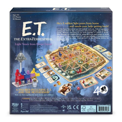 Funko ET The Extra-Terrestrial: Cooperative Family Board Game Ages 10 and Up 2-4 Players
