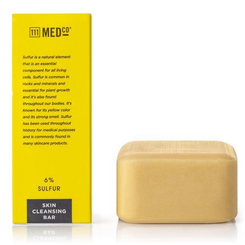 111MedCo 6% SULFUR Medicated 4oz. Skin Cleansing Soap Bar