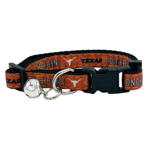 Pets First Collegiate Pet Accessories, Cat Collar, Texas Longhorns, One Size
