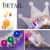 DRESBE Light Up Birthday Headband LED Happy Birthday Headbands Birthday Party Favors Hair Accessories for Women and Girls (Silver)