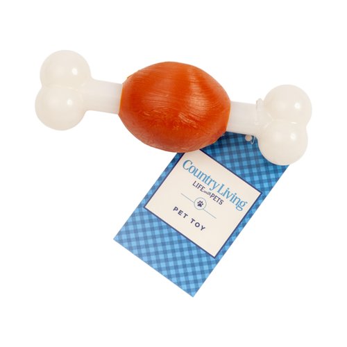 Country Living TPR Nylon Bone Dog Chew Toy - Beef Flavored, Durable and Long-Lasting for Aggressive Chewers, Promotes Dental Support, Perfect for Interactive Playtime and Training+