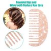 VOCOSTE 2 Pcs Hair Comb Wide Tooth, Anti-Static, for Thick, Curly Hair, Hair Care, Detangling Comb, for Wet and Dry Pink