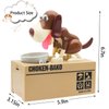 Hungry Dog Piggy Bank, Cute Dogs Steals Coins Like Magic Coin Munching Toy Money Box Birthday Gift for Kids