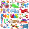 Redlored Fidget Toys Pack, 34 Pcs Stress Relief Sensory Toys for Boys Girls Kids Adults ADHD OCD Anxiety Autism, Treasure Box Toys for Classroom Rewards Prizes Birthday Party Favors Carnival Prizes