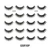 Laflare Premium Silk Lashes 3D Faux Mink Eyelashes Multipack, Light, Natural Looking, Professional Easy to Apply Eyelashes in a Knitted Style 10 Pairs Jumbo Pack (GSR10P)