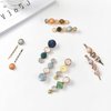 Mehayi 20 PCS Macaron Pearls and Acrylic Resin Hair Clips, Handmade Cute Hair Barrettes Bobby Pins, Glitter Crystal Geometric Hairpin, Elegant Gold Hair Accessories, Gifts for Women Girls…