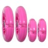 Front 120mm & Rear 80mm Light-Up Flashing 3-Wheeled kid Scooter Replacement Wheels, Complete Wheels Set for 3-Wheeled Kid Push Scooter, Set of 4 (Pink)