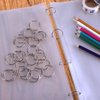Antner 50 Pack Loose Leaf Book Binder Rings 1.2 Inch Nickel Plated Key Rings O-Ring for School Home Office
