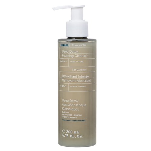 KORRES Olympus Tea Foaming Cream Cleanser, 6.76 Fl oz.