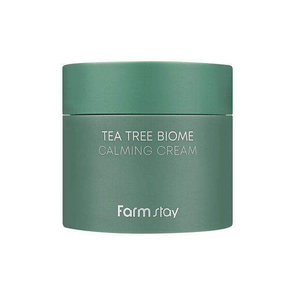 FARMSTAY TeaTree Biome Calming Cream - Day & Night Daily Face Moisturizer cream for Women & Men, Calming & Hydrating Cream for Dry, Sensitive, Itchy Skin, Acne, Korean Skin Care 2.70 Fl. Oz / 80ml