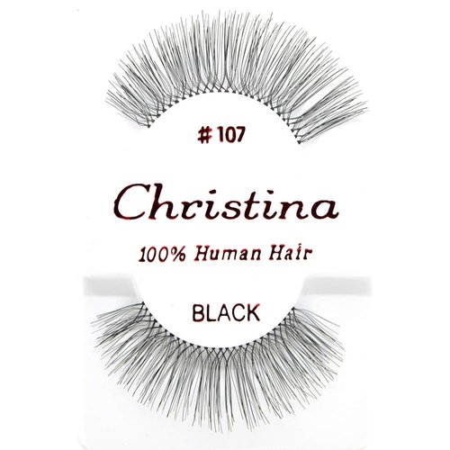 12packs Eyelashes - #107 Christina 100% Human Hair Fake Eyelashes