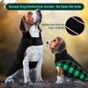 Kuoser Reversible Dog Coat, Warm Waterproof Dog Jacket, British Style Plaid Dog Winter Coats, Puppy Cold Weather Vest Windproof Outdoor Clothes Dog Snow Jackets for Extra Small Dogs XS