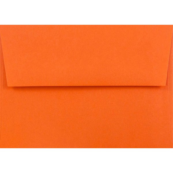 50 Pack A7 Orange Envelopes, Square Flap Gummed Seal, Vibrant Orange Printable Envelopes For Invitations, Greeting Cards, Weddings, Birthdays, Mailing, Halloween, Thanksgiving, Any Occasion