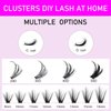 HAMJOYS Lashes Clusters 40D 0.07 D Curl Cluster Lashes Extension Individual Lashes 9-16mm Tray Faux Mink Lash Clusters Extensions Individual Lashes lashes wispy DIY Eyelash (40D-0.07D-9-16mm)
