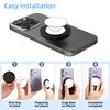 AUROX Phone Grip Magnetic Base R Stand Compatible with PopSocket, Magnetic Desk Phone Stand, Socket Grip Base for iPhone 16/15/14/13/12 Series & for MagSafe Case, Compact Makeup Mirror, Blue