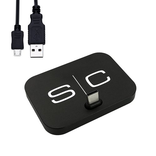 Stylecraft USB-C Portable Charging Station Stand for Hair Clippers, Trimmers, Shavers, and Type-C Phone Ports, Black