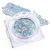 Holographic Eyeshadow Glitter Gel, Blue Gold Purple Shimmer Eyeshadow Makeup Palette,Music Festival Rave Accessories for Girls Women Face Hair Sparkling Makeup,Long Lasting Waterproof Shimmmer,#1
