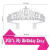 Birthday Sash and Crown for Women Girls, Happy Birthday Tiara and Sash Set, Girl Birthday Decorations, Birthday Gifts for Women, Happy Birthday Accessories