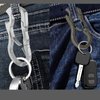 Idakekiy Dual Carabiner Keychain Mutil Tool with Key Chain Bottle Opener for Keys Silver