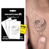 INKARTLINK Semi Permanent Tattoos, 3 Sheets of Small Temporary Tattoos, Adult Art Designs, Party Favors, Waterproof, Realistic, No Adhesive, No Reflective, Lasts 1-2 Weeks (Angel David)