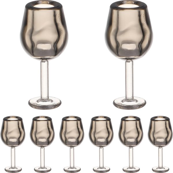 Toddmomy Doll Glasses Mini Wine Glasses 10Pcs Miniature Dollhouse Wine Glasses 1: 12 Kids Dollhouse Kitchen Toys Dollhouse Accessories Miniature Bottles