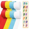 Crepe Paper Streamers 656ft 8 Rolls, Pack of Red, Light Blue, Yellow and White Party Streamers for Birthday Wedding Baby Bridal Shower Decorations Christmas Craft Supplies (1.8 Inch x 82 Ft/Roll)