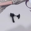 Sttiafay Punk Axe Ear Jacket Earrings Black Axe Stud Earrings Gothic Scary Axe Earrings Axe Hatchet Shape Earrings Jewelry for Women