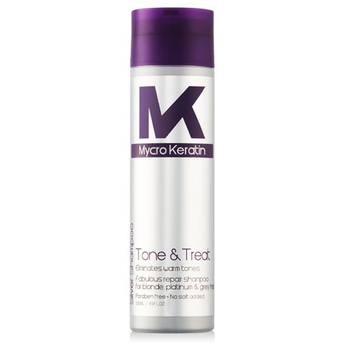 Mycro-Keratin Purple Shampoo for Blonde Hair, Silver, Gray, Highlighted Hair, Toning Purple Shampoo Salt-free Color Depositing & Toning (8.45 Fl Oz)