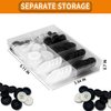 162 PCS Mixed Resin Sewing Buttons, Eco-Friendly 1 inch Buttons with Compartmentalized Storage Box Black Buttons, 4 Holes 5 Sizes DIY White Buttons, Suitable for Sewing, DIY and Holiday Decoration.