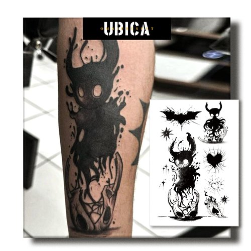 UBICA Temporary Tattoos Adult, 2 Sheets Fake Tattoos, Realistic And Long-Lasting Non-Reflective, Waterproof For 1-2 Weeks, Demons With Out-Of-Body Experiences 4.7x6.8in