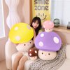 Yeqivo Cute Mushroom Plush Toy, Purple Mushroom Plush Pillow 3D Soft Mushroom Plushie, Mushroom Hugging Plush Pillow Gift for Girls Kids Home Mushroom Decor Christmas Birthday 25cm