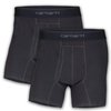 Carhartt mens Cotton Polyester 2 Pack Boxer Briefs, Black, Medium US