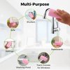 Jeymei 4-Pack Damp Clean Duster Sponge, Sponge Cleaning Brush, Duster for Cleaning Blinds, Glass, Baseboards, Vents, Railings, Mirrors, Window Track Grooves and Faucets Pink Non-Scratch Sponges