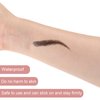 Molain Eyebrow Tattoos Stickers 7 PCS Waterproof Tattoo Color Fake Eyebrows Tattooed Stencils Instant Transfer False Brows Shape Grooming Shaping Temporary Brow Peel Off Tint Paper For Women(black)
