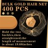 400 Pcs Hair Nets for Women Hair Nets for Food Service Invisible Elastic Edge Mesh 20 Inches Hair Nets, Ballet Dance Hair Bun (Gold)