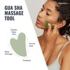 Branfit Gua Sha Massage Tool Jade Roller Skin Care Kit Face Roller, Natural Jade Roller Beauty Product for Anti-Aging & Anti-Wrinkle Treatment, Facial Massager Wand for Neck and Puffy Eye Area