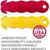 Klever Kutter Safety Box Cutter, 5 Count, Yellow - Plastic Utility Knife - Disposable, Reduces Injuries & Accidental Product Damage - Non-Retractable, Secure Grip - Pack of 1