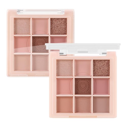 GEUUFEA Nude Eyeshadow Palette-9 Colors, Blendable Matte and Shimmers Pigmented Eye Shadow Powder, Multiuse Makeup Pallet, Easy to Use