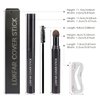 Eye-Brow Stamp Stencil Kit, Waterproof Brow Stamp Shaping Kit Eyebrow Definer, Eyebrow Filling Powder Stamp, Eye Brow Stamping Kit with 10 Eyebrow Stencils, 2 Eyebrow Brushes for Women (Dark Brown)