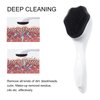 Silicone Face Scrubber Exfoliating Brush, Beomeen 2 Pack Manual Handheld Facial Cleansing Brush Blackhead Scrubber, Soft Bristles Waterproof for Face Skincare (Black White)