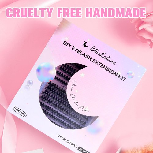 BlinLaLune DIY Lash Extension Kit 30D 40D Eyelash Clusters 9-16mm,280PCS Individual Lashes Perfect for At-Home Use, Beginner-Friendly with Bond Seal Remover and Tweezers (Black, 30D&40D9-16MM280PKit)