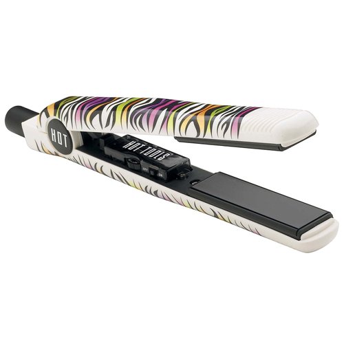 Hot Tools CeramicTi Professional Nano Ceramic Flat Iron, Rainbow Zebra-1"