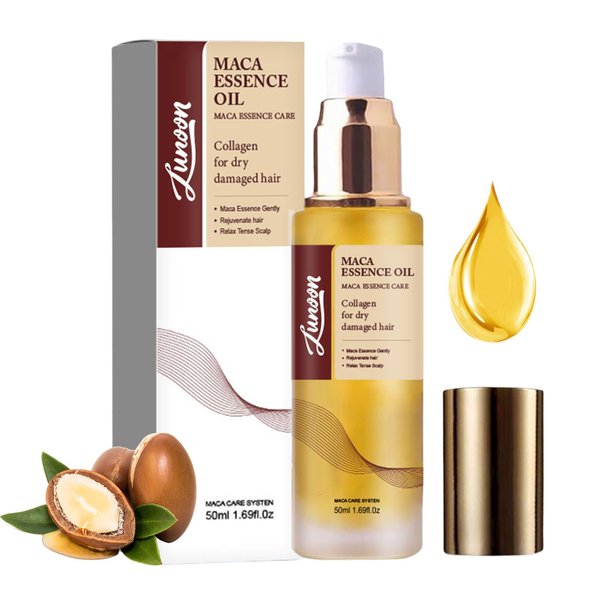 CLY AMS Maca Moroccan Argan Oil, Weightless Argan Hair Oil for Damaged Hair, Long-lasting Nourishing Moroccan Oil Hair Oil for Dry and Frizzy