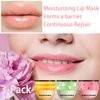 3 PCS Bee Lip Balm Honey Pot, Honey & Strawberry & Apple Lime Lip Mask Overnight Propolis Moisturizing Lip Balm Hydrating Prevention Dry and Crack Lip Scrubs Exfoliator Lip Wrinkle Care (Set A)