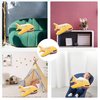 AUCOOMA Plush Stuffed Airplane Model Toys, Soft Aircraft Stuffed Pillow, Gifts for Boys Kids Birthday Gifts,Yellow 15.7"